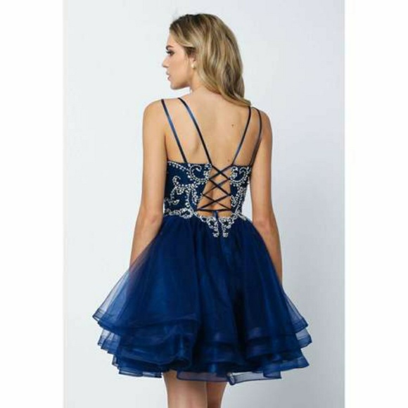 Blue mauve pink bur6 formal evening gown party - Picture 5 of 7